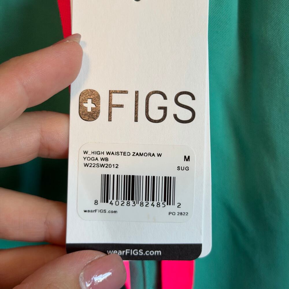 NEW NWT Figs High Waisted Zamora 6-Pocket Jogger Scrub Pants Surgical Green M - Picture 15 of 16